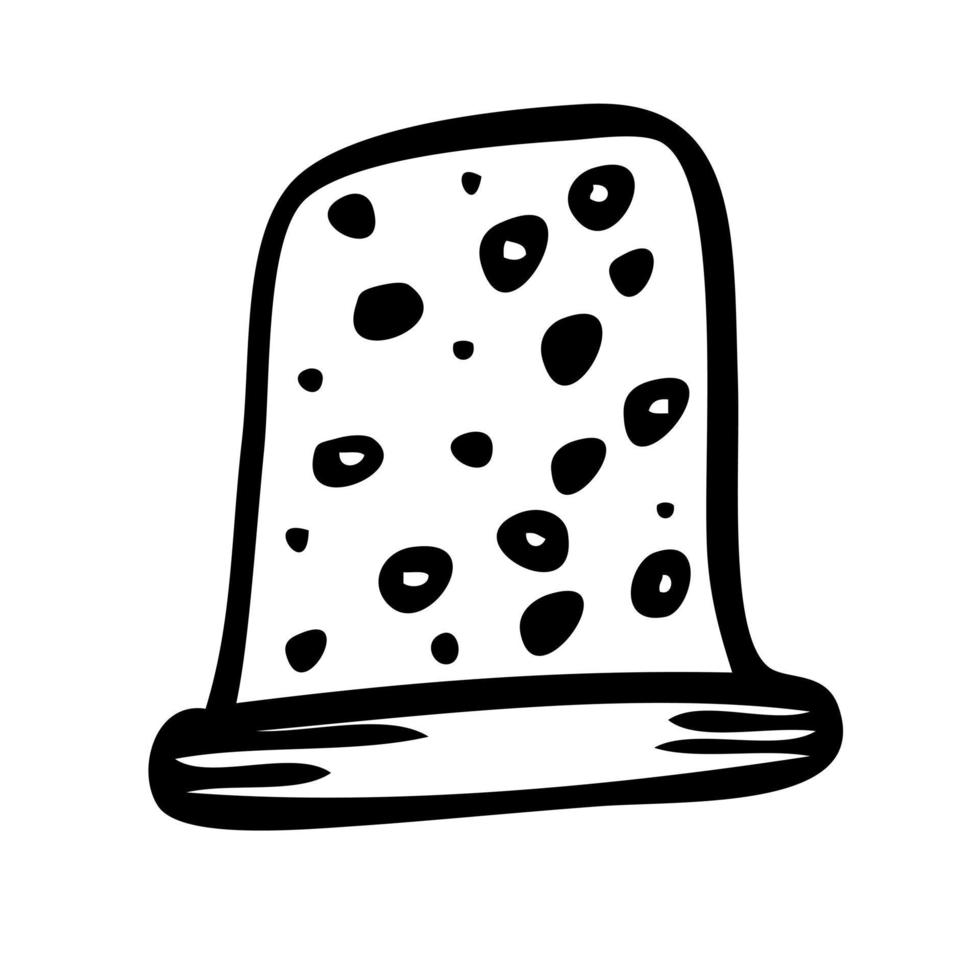 Thimble for sewing. Modeling tools. Vector illustration.