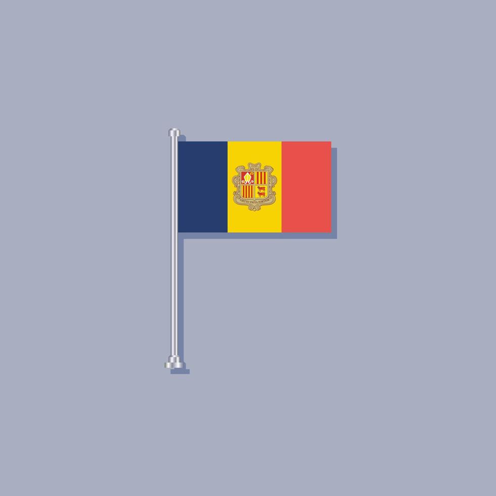 Illustration of Andorra flag Template vector