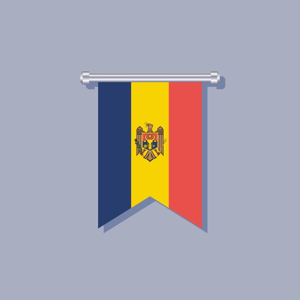 Illustration of Moldova flag Template vector