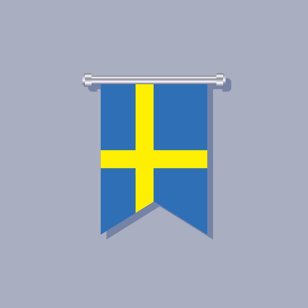 Illustration of Sweden flag Template vector