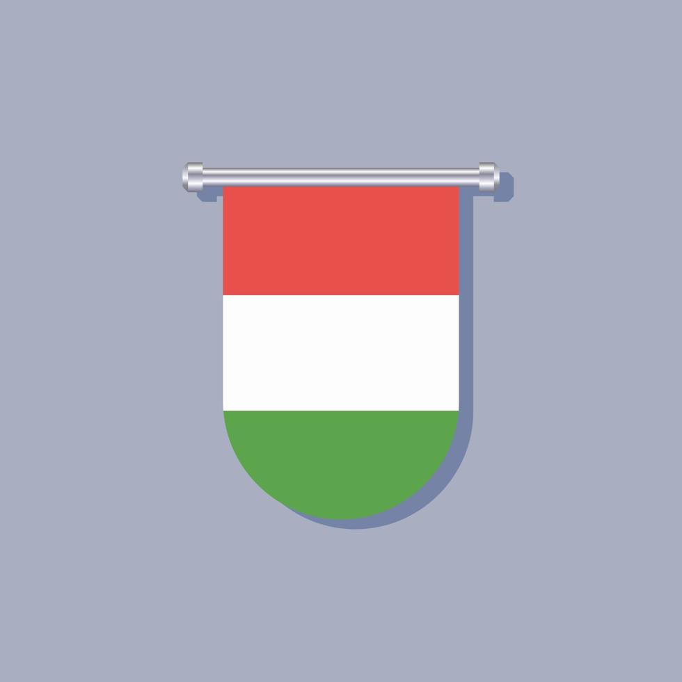 Illustration of Hungary flag Template vector