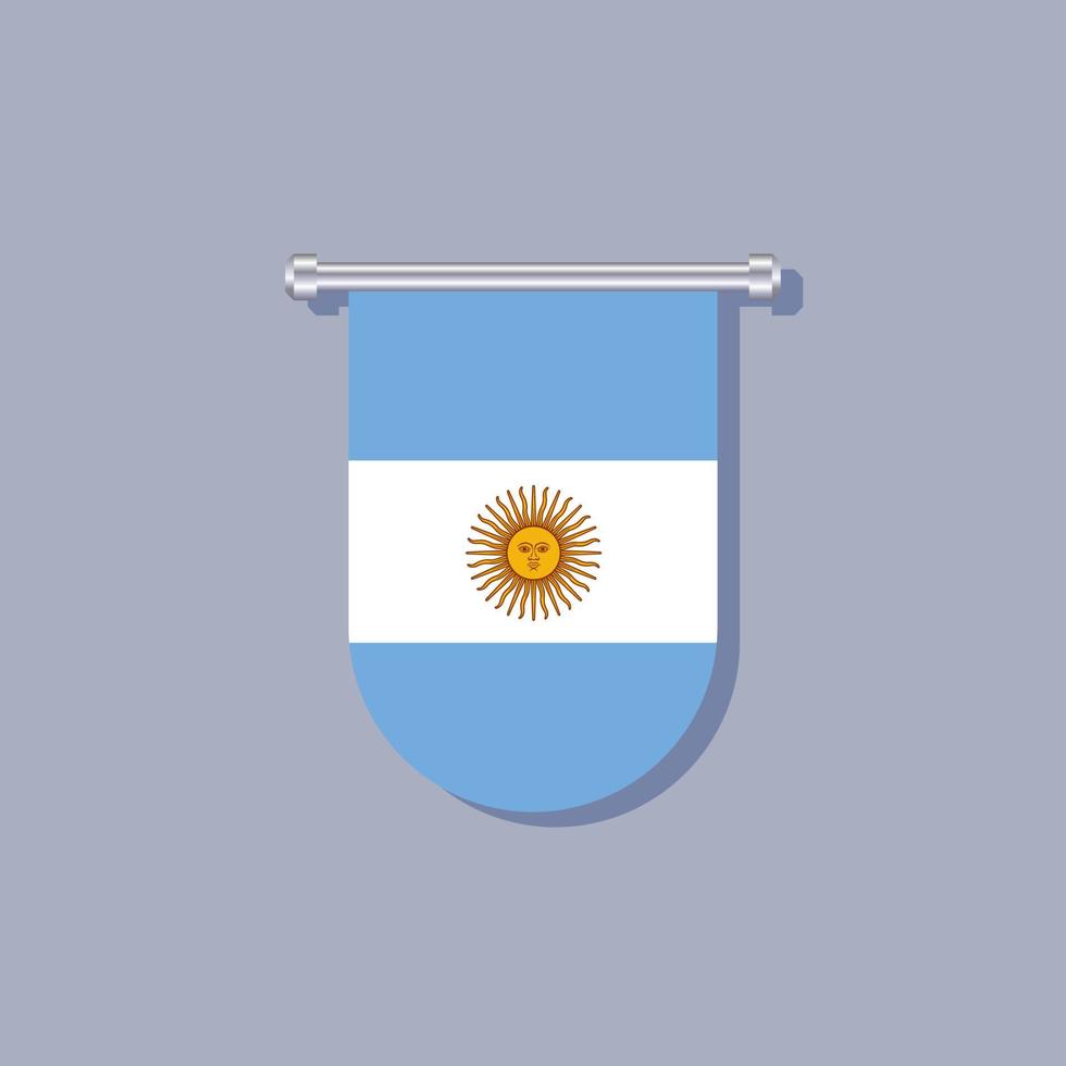 ilustración de plantilla de bandera argentina vector