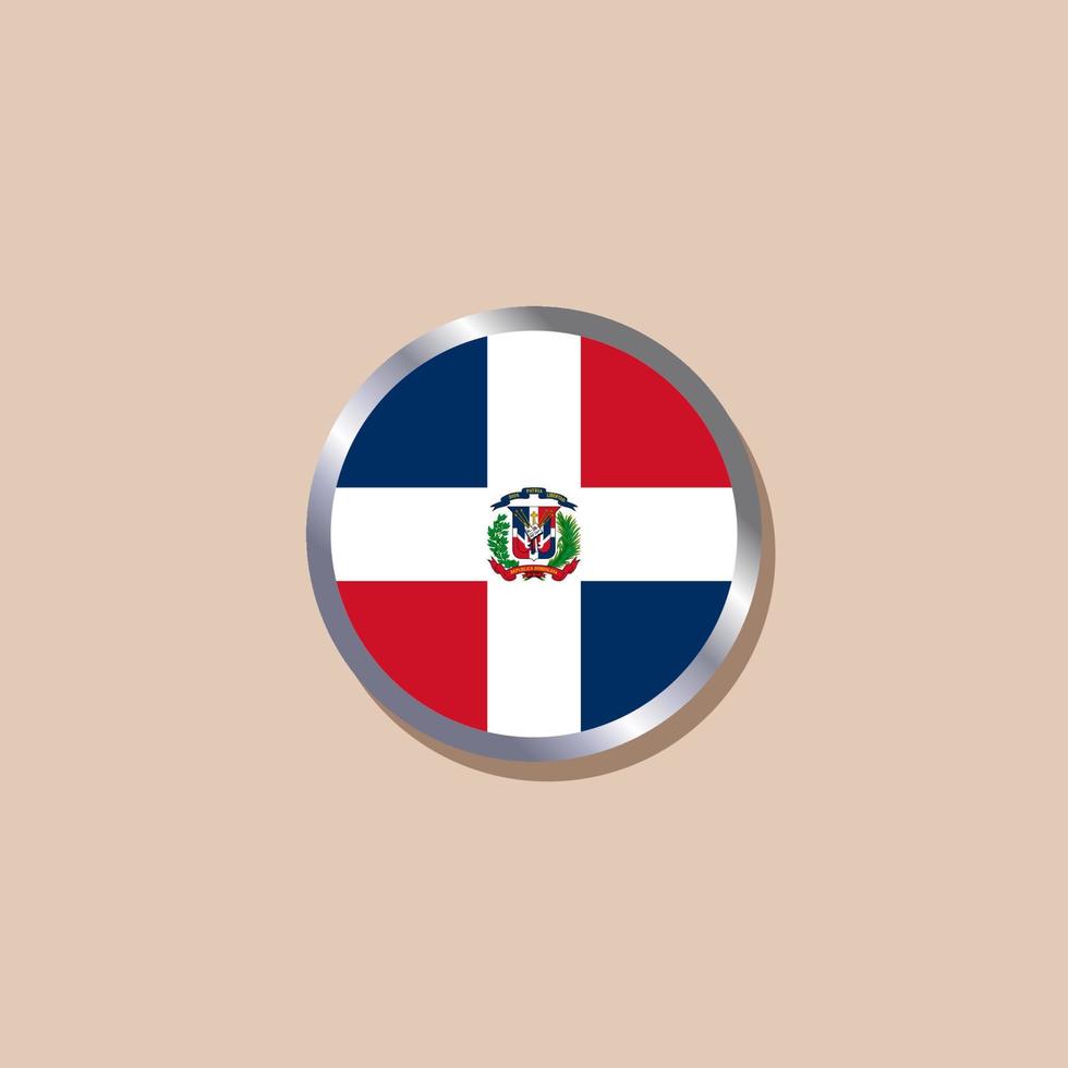 Illustration of Dominican Republic flag Template vector