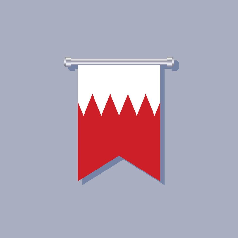 Illustration of Bahrain flag Template vector