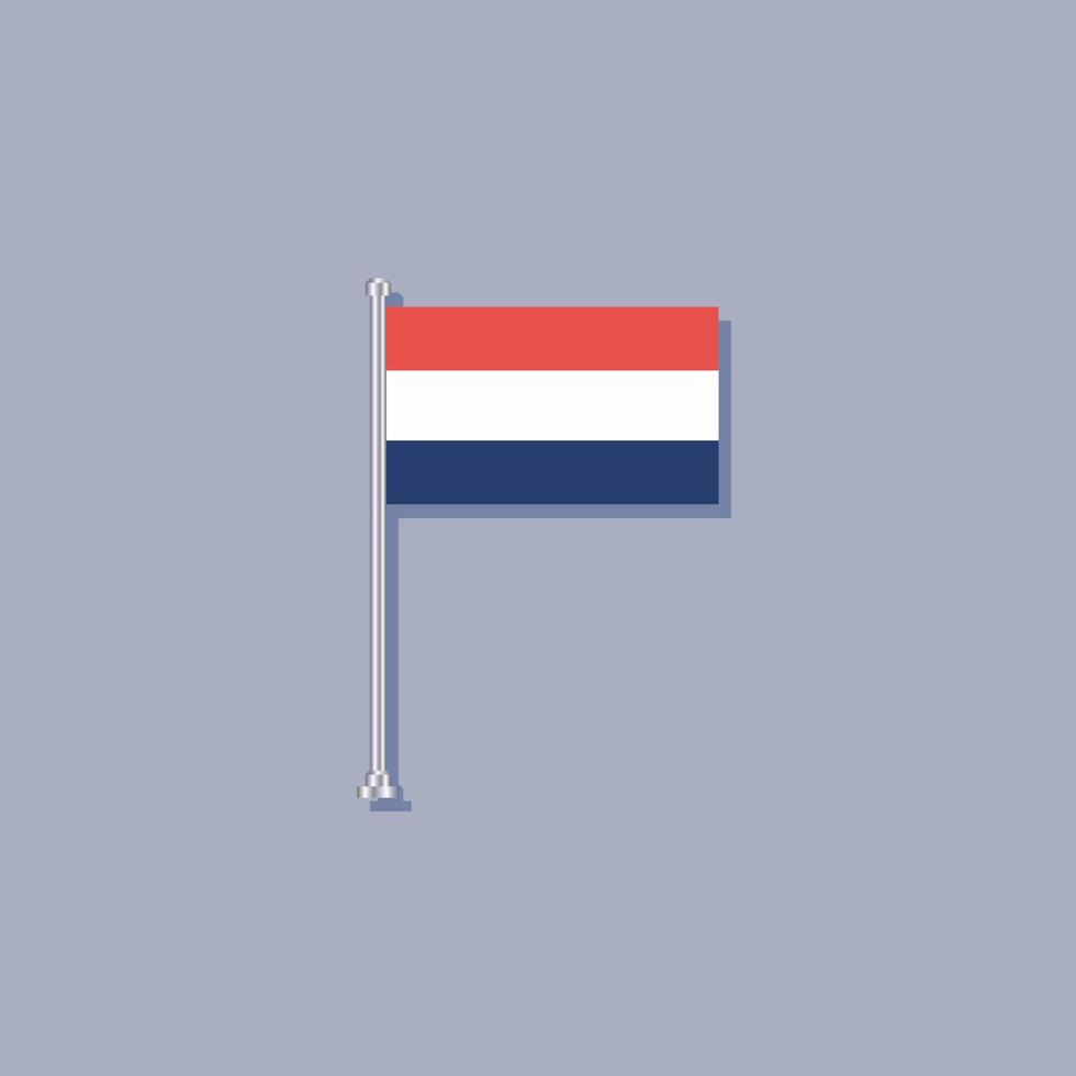 ilustración de plantilla de bandera de países bajos vector
