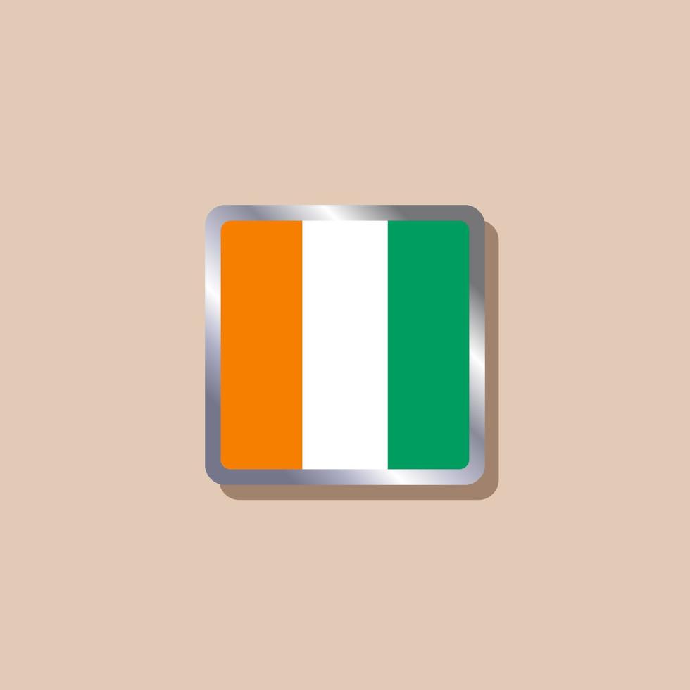 Illustration of Ivory Coast flag Template vector