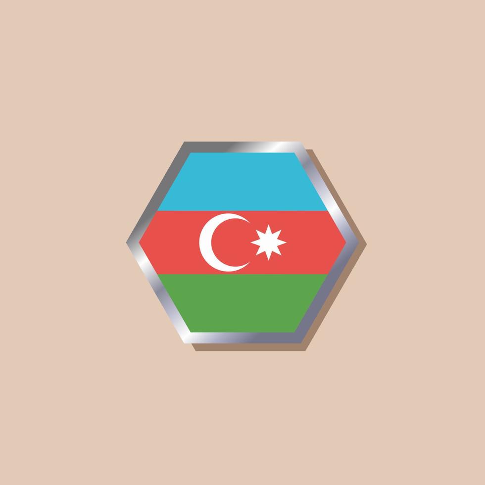 Illustration of Azerbaijan flag Template vector