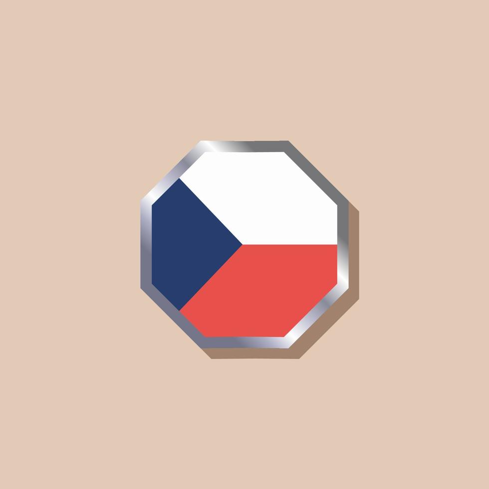 Illustration of Czech Republic flag Template vector