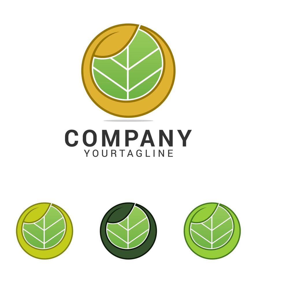 plantilla de diseño de logotipo de naturaleza moderna vector