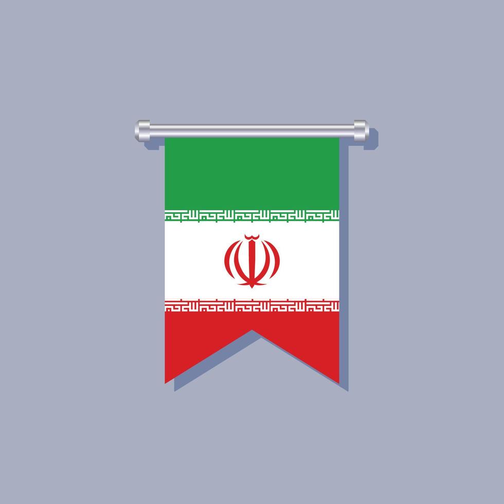 ilustración de la plantilla de la bandera de irán vector