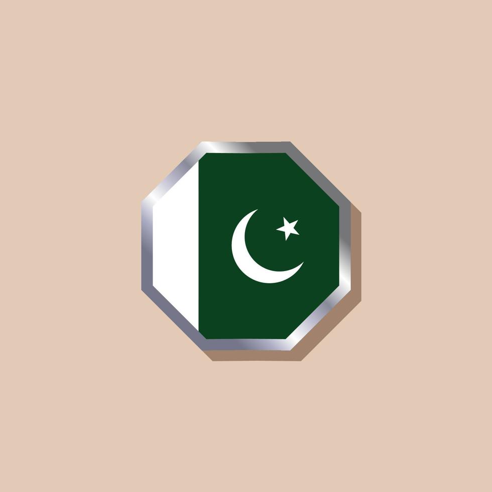 ilustración de la plantilla de la bandera de pakistán vector