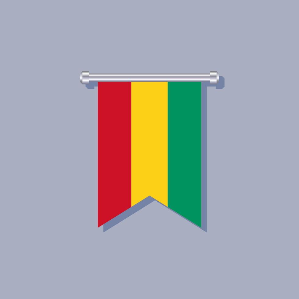 Illustration of Guinea flag Template vector