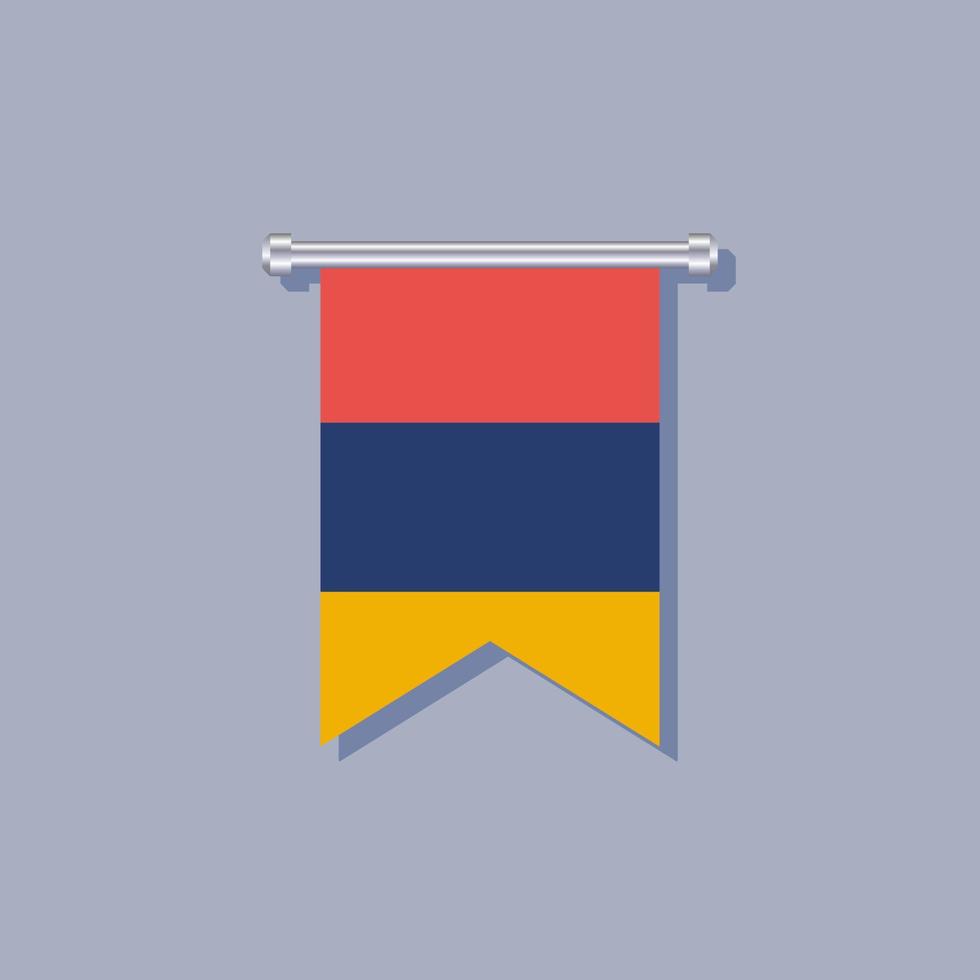 ilustración de la plantilla de la bandera de armenia vector