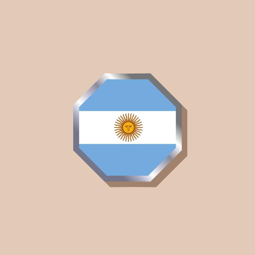 ilustración de plantilla de bandera argentina vector