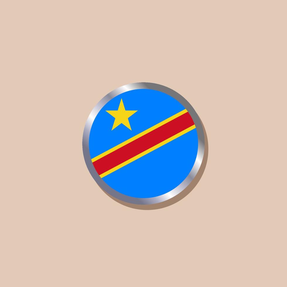 bandera de la república democrática del congo vector