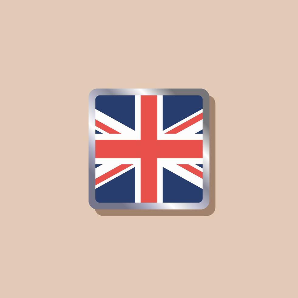 Illustration of United Kingdom flag Template vector