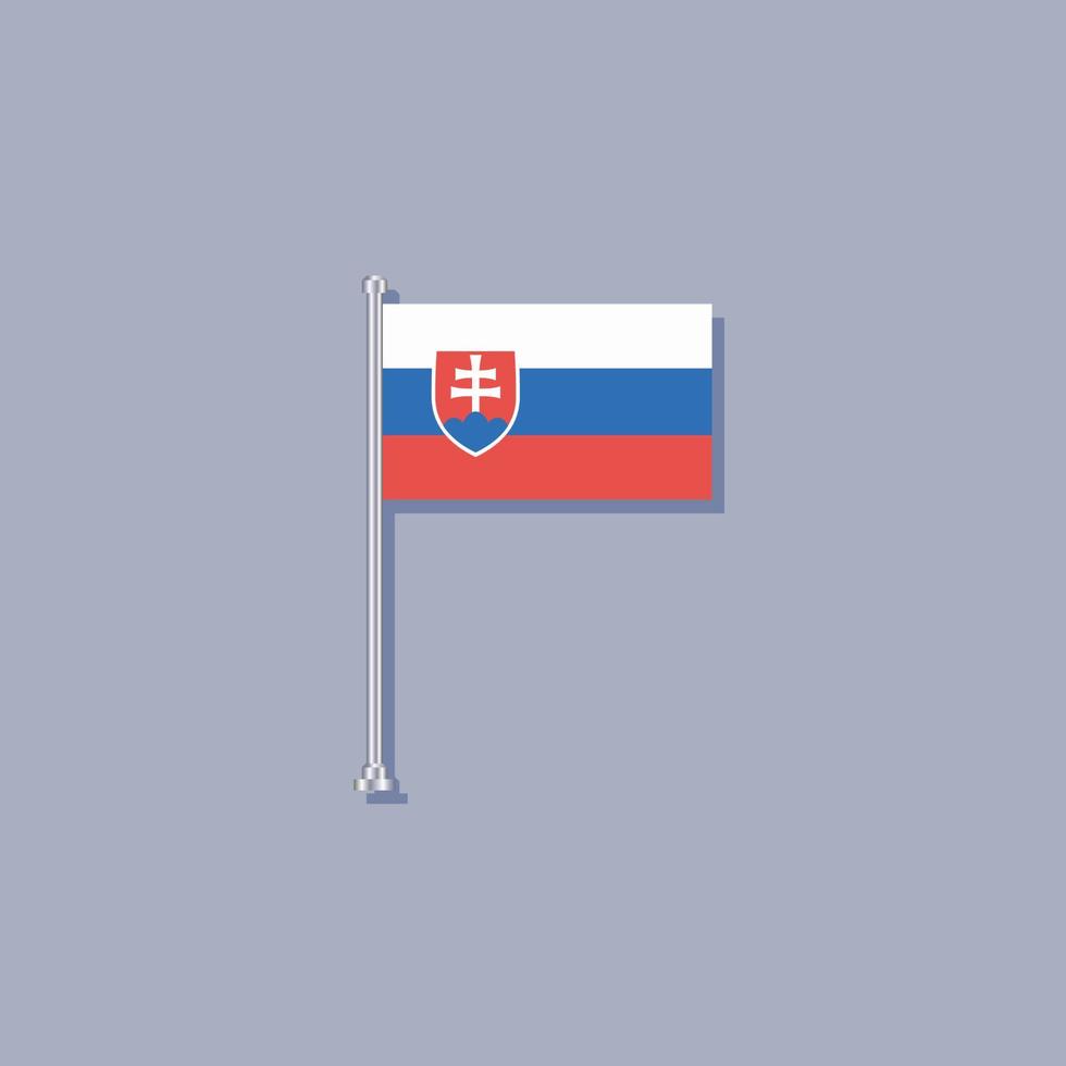 Illustration of Slovakia flag Template vector