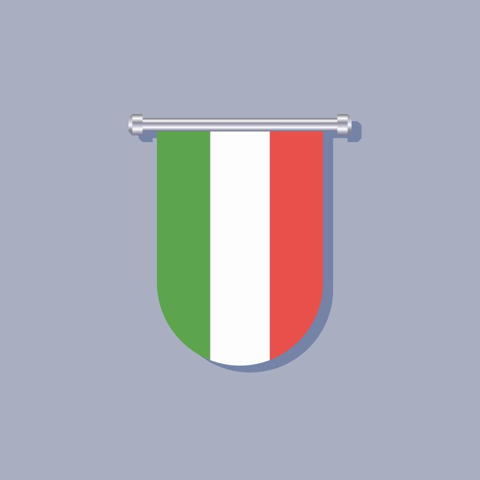 ilustración de la plantilla de la bandera de italia vector