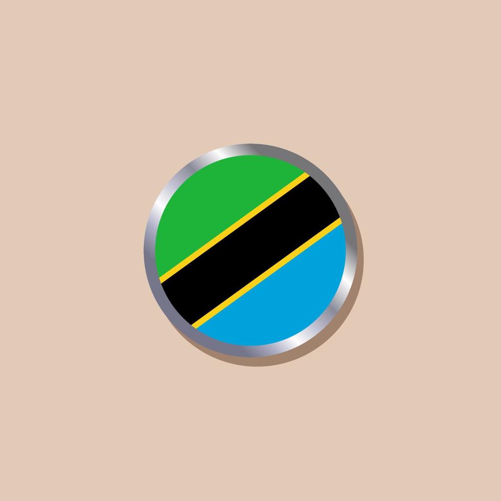 Illustration of Tanzania flag Template vector
