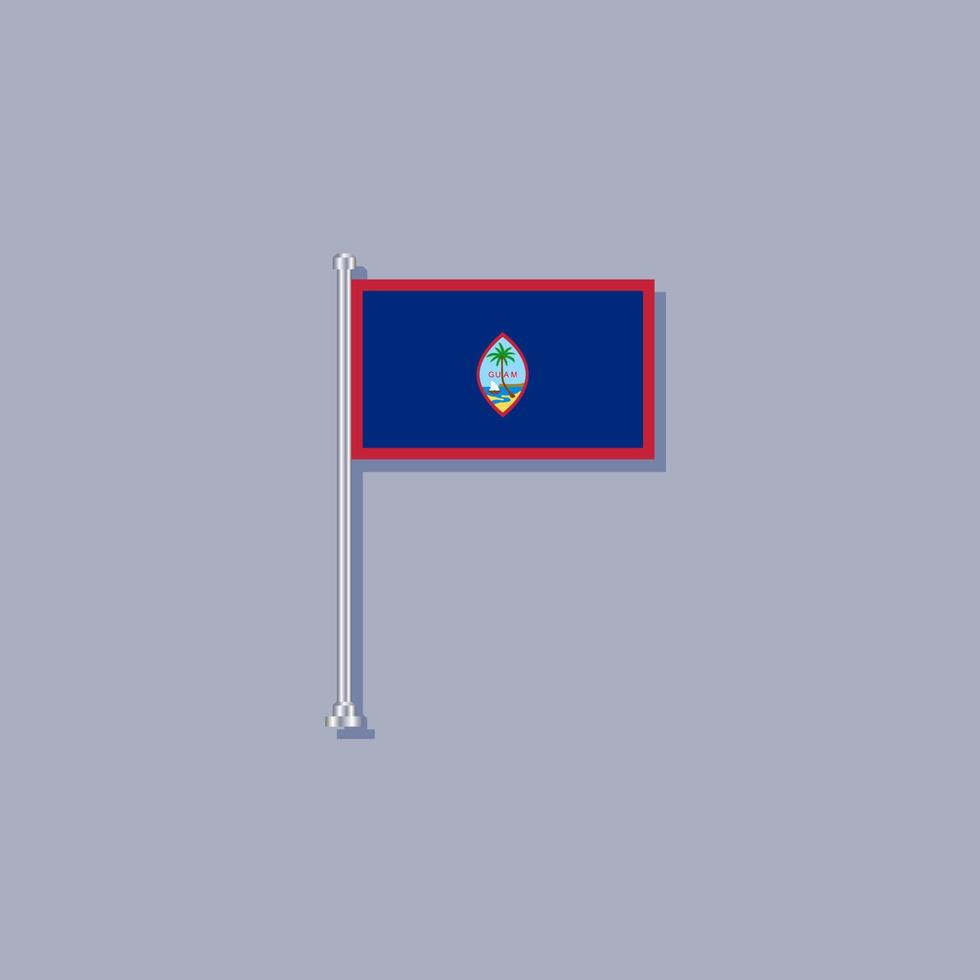 ilustración de la plantilla de la bandera de guam vector