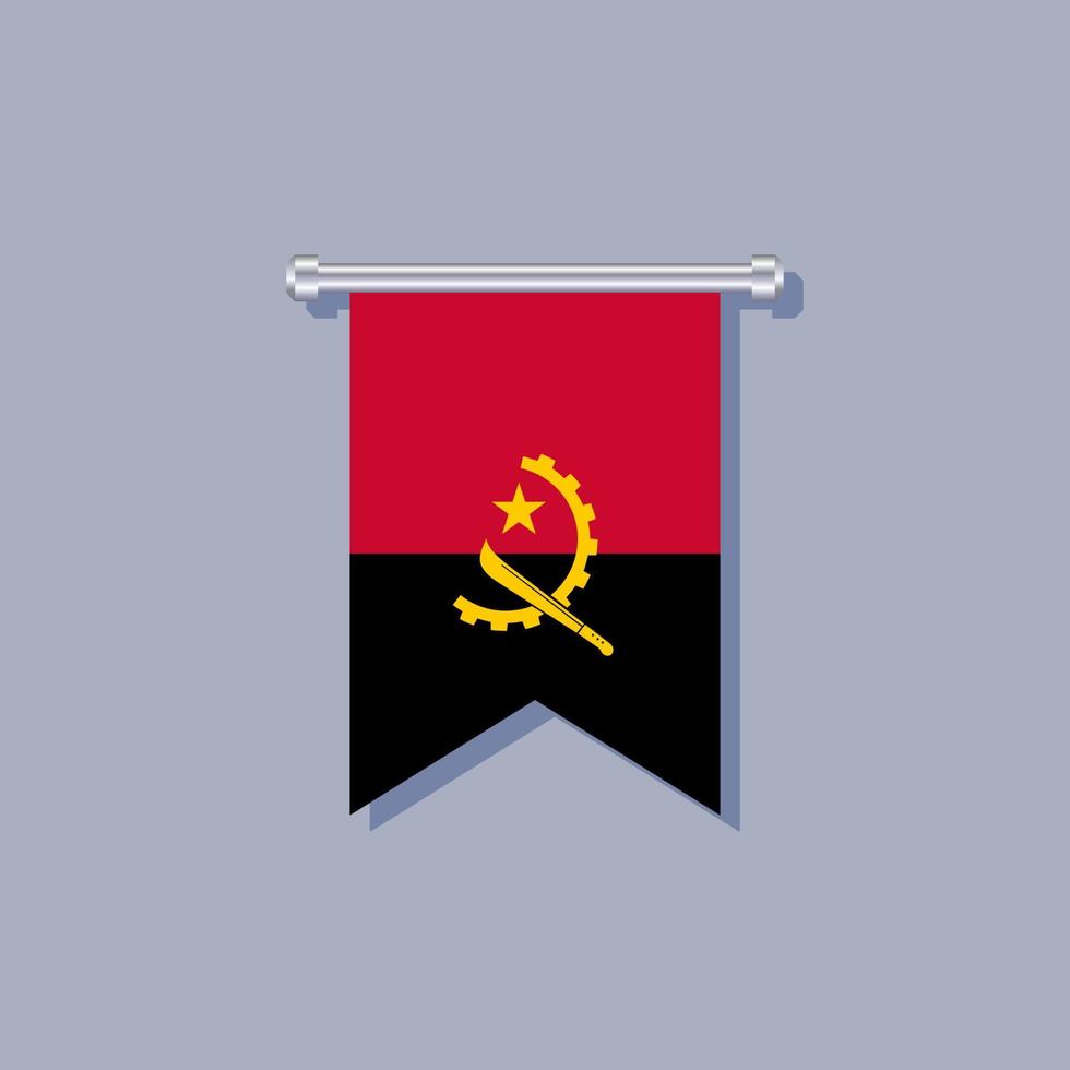 Illustration of Angola flag Template vector