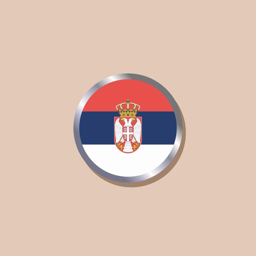 Illustration of Serbia flag Template vector