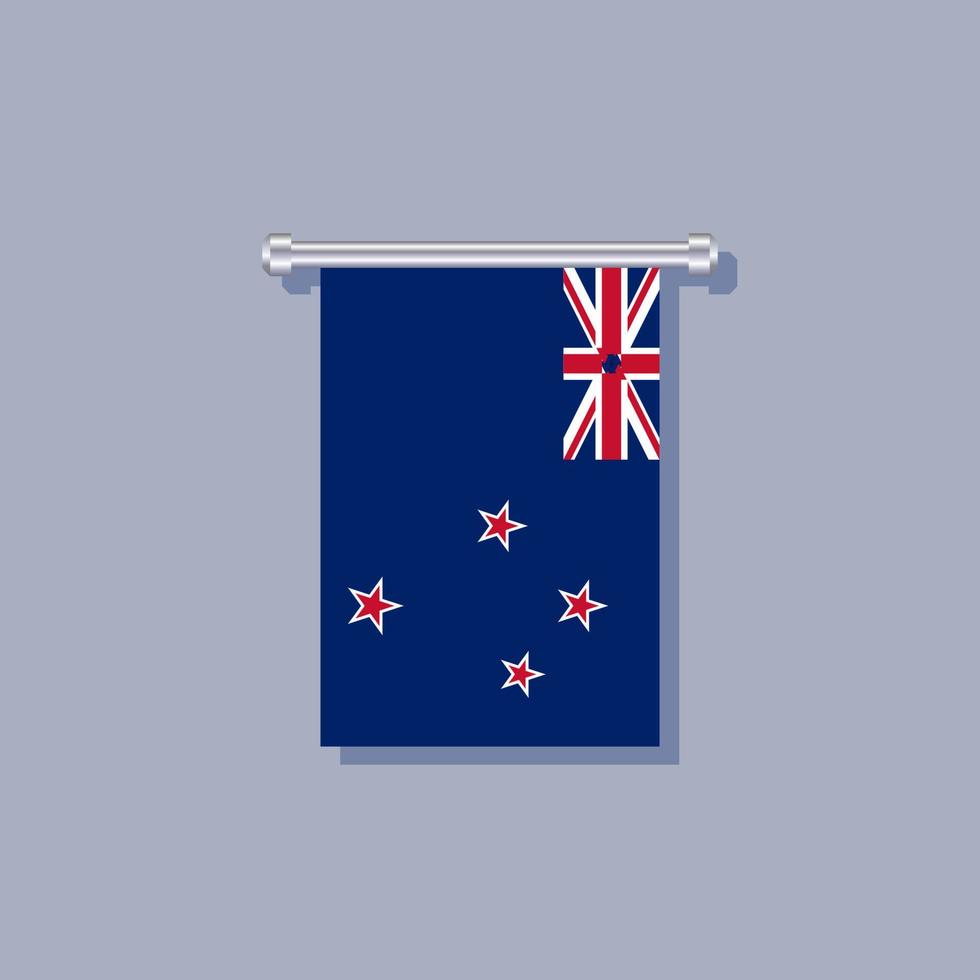 Illustration of New Zealand flag Template vector