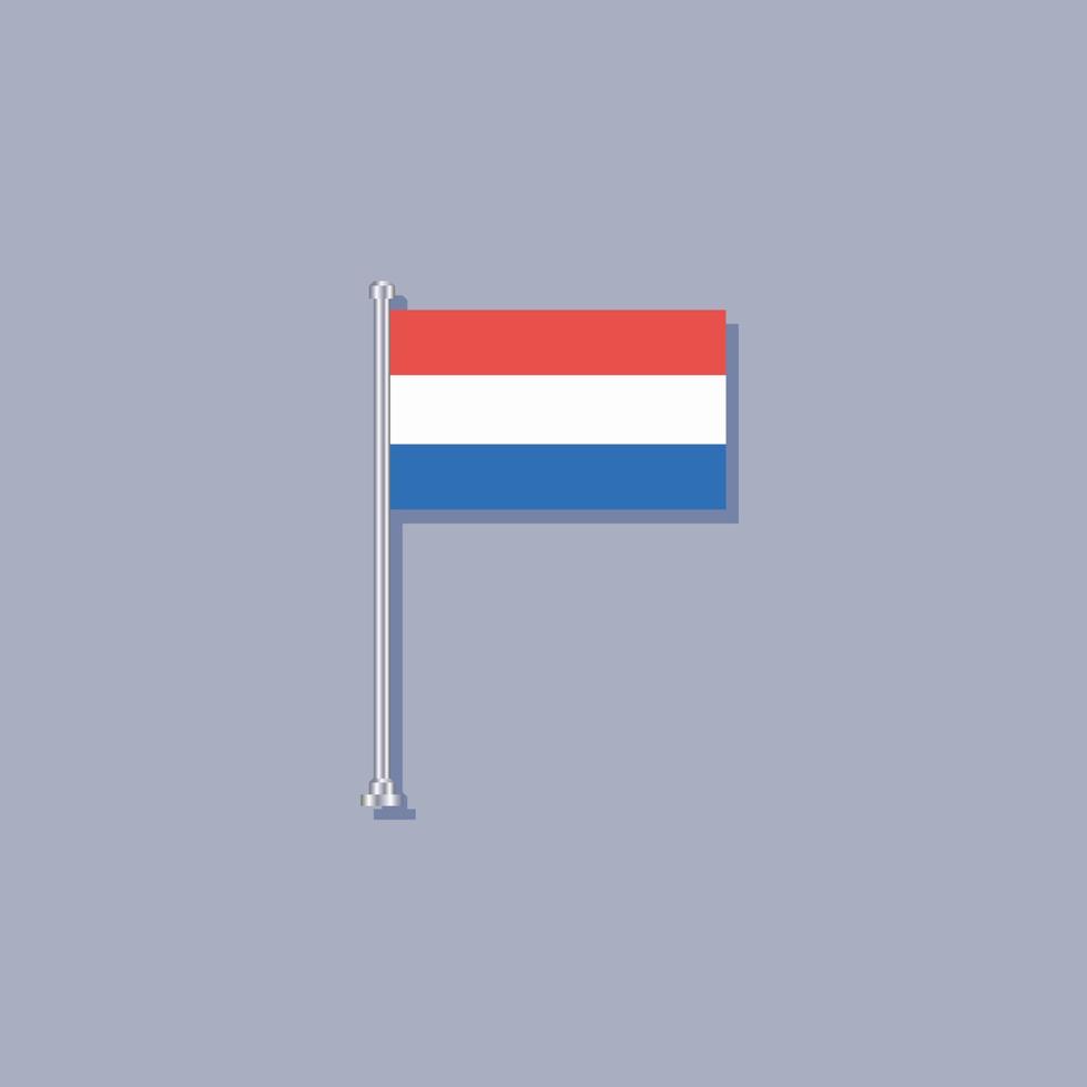 ilustración de la plantilla de la bandera de luxemburgo vector