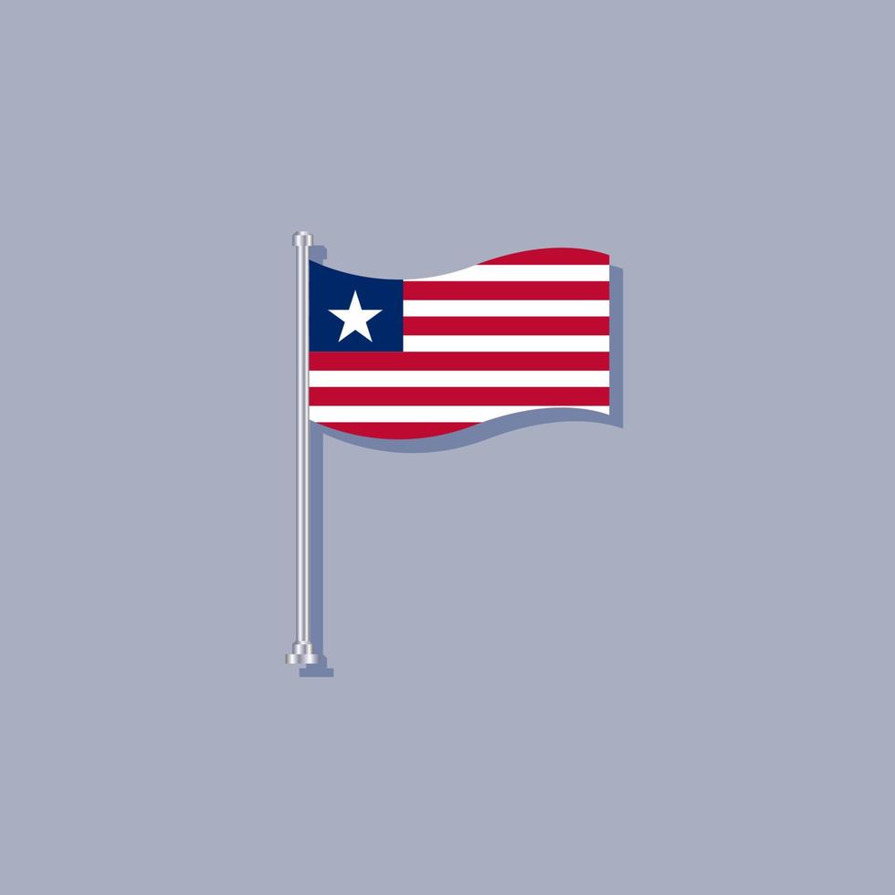 ilustración de la plantilla de la bandera de liberia vector