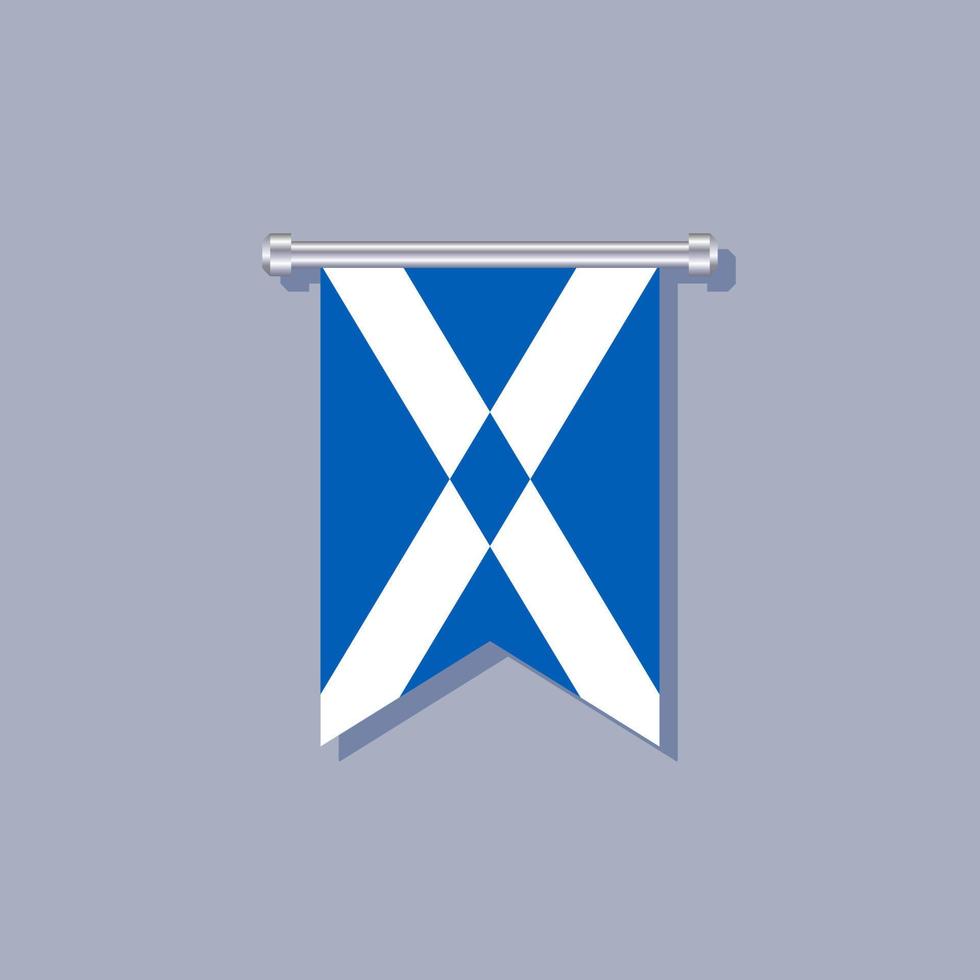 ilustración de plantilla de bandera de escocia vector