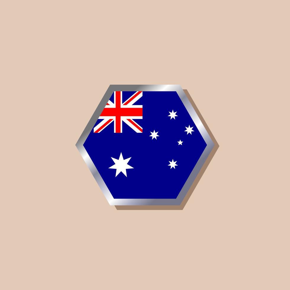 ilustración de la plantilla de la bandera de australia vector