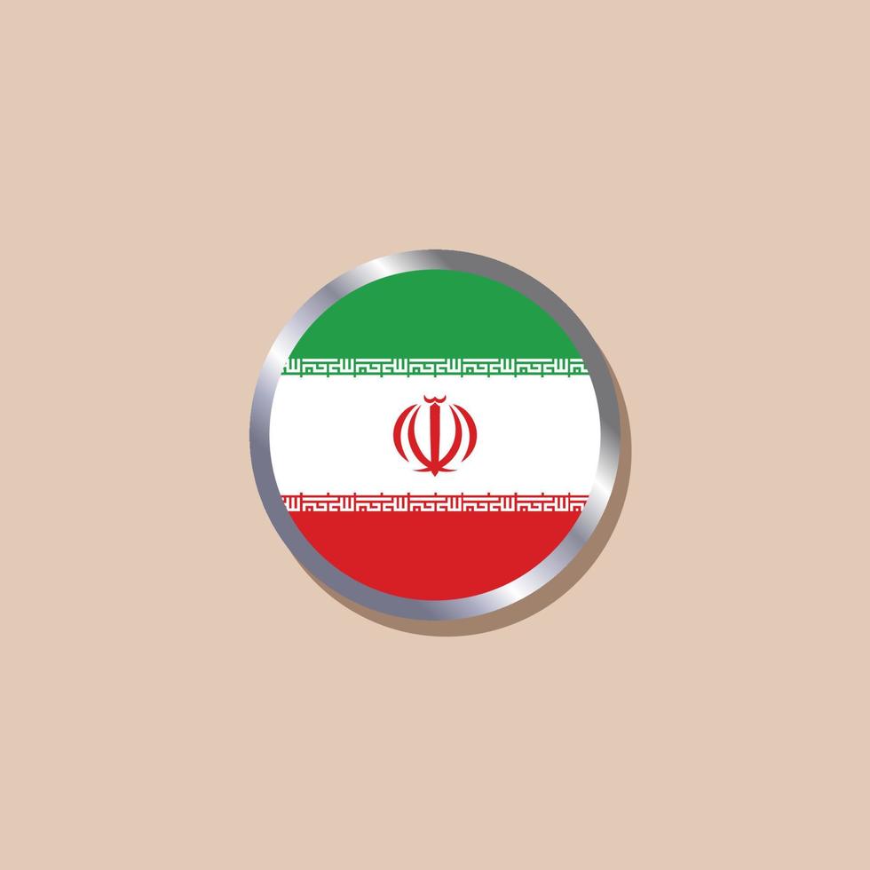 Illustration of Iran flag Template vector