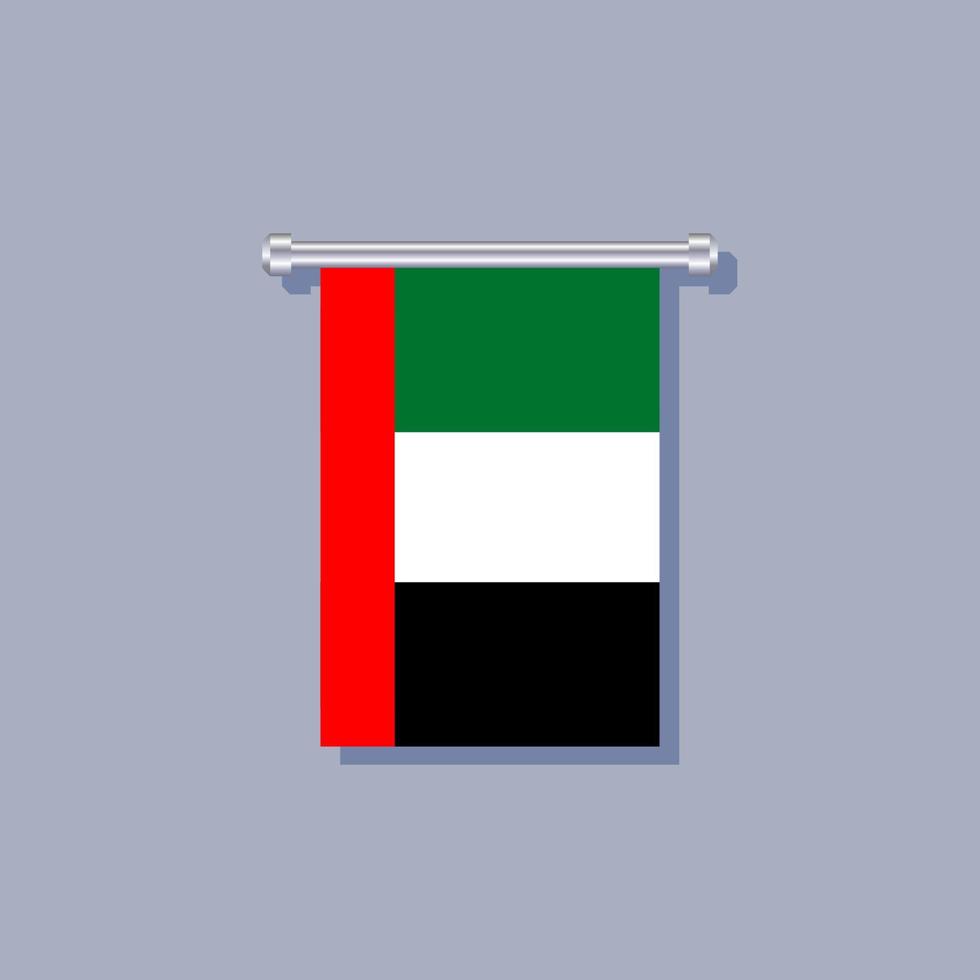 ilustración de la plantilla de la bandera de los emiratos árabes vector