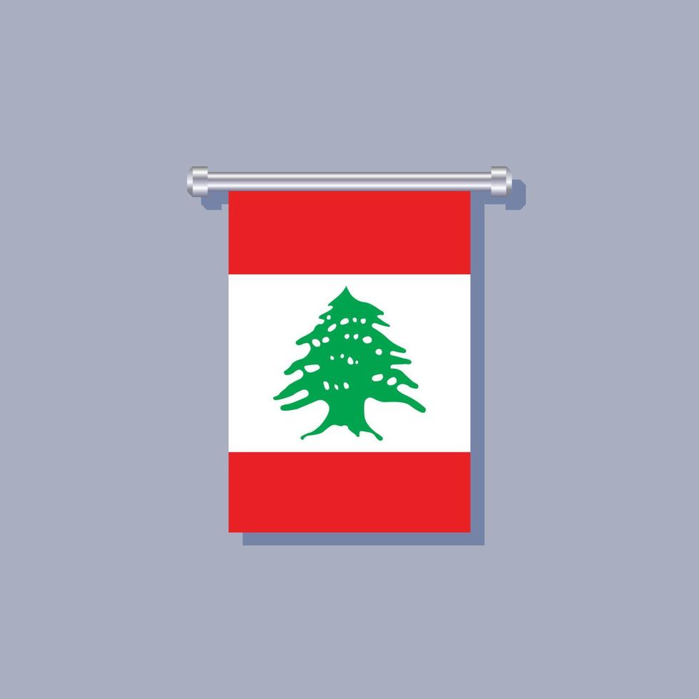 Illustration of Lebanon flag Template vector