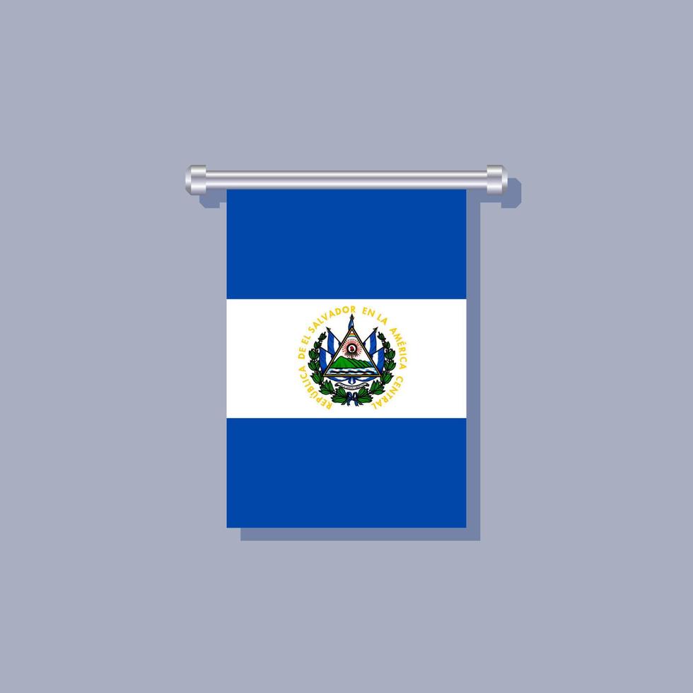 Illustration of El Salvador flag Template vector