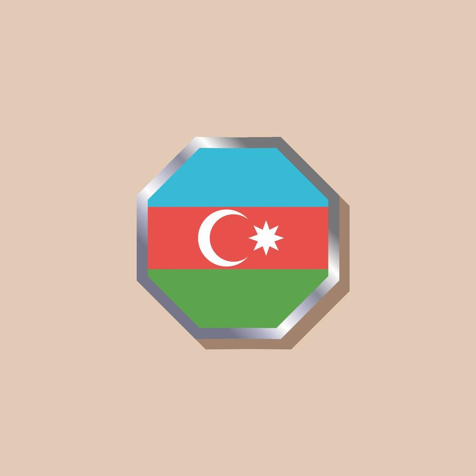 ilustración de la plantilla de la bandera de azerbaiyán vector