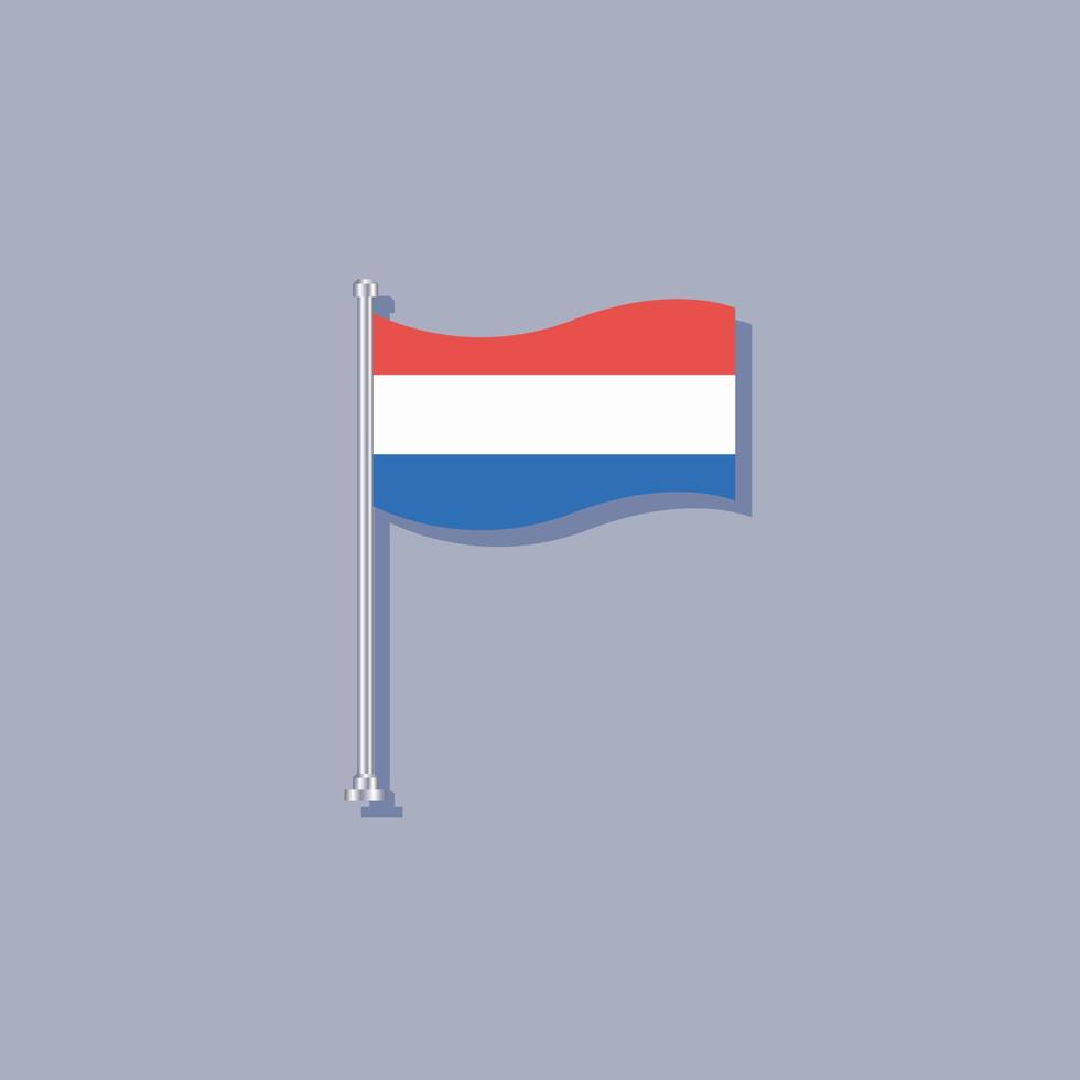 ilustración de la plantilla de la bandera de luxemburgo vector