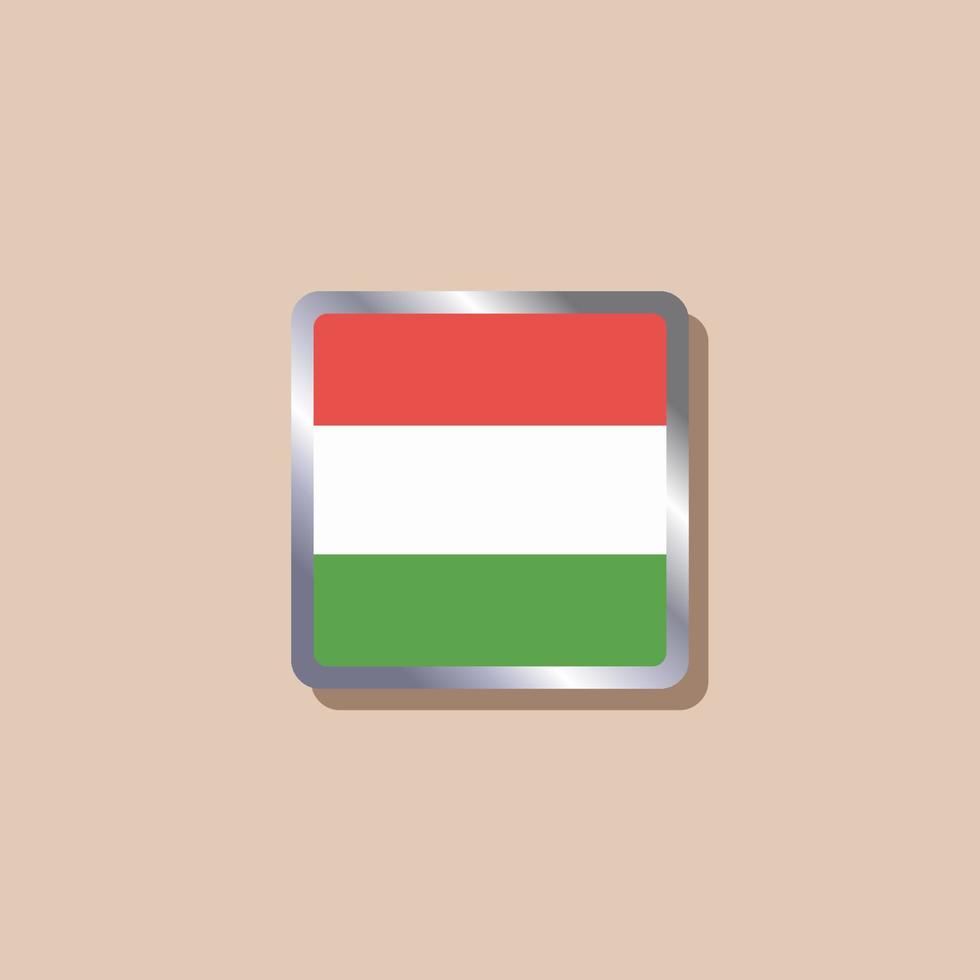 Illustration of Hungary flag Template vector