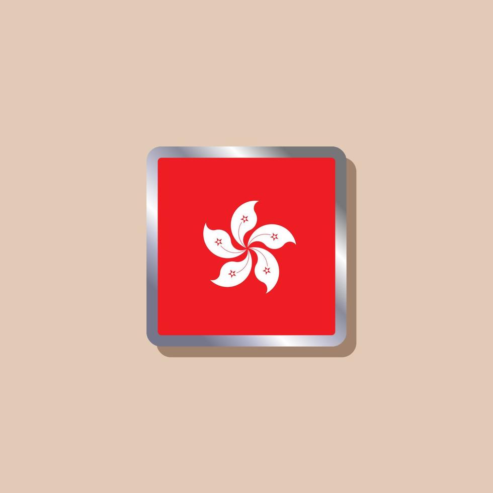 Illustration of Hong Kong flag Template vector