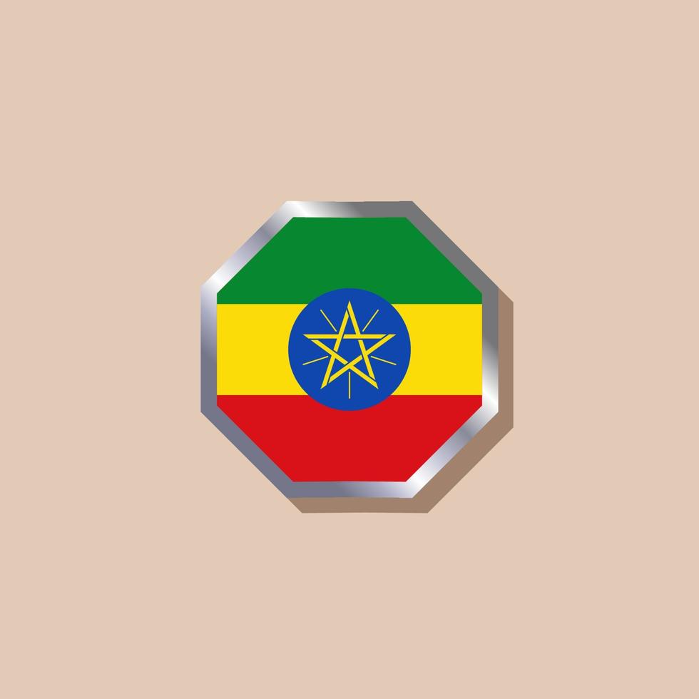 Illustration of Ethiopia flag Template vector