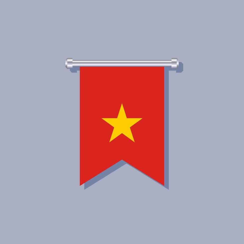 Illustration of Vietnam flag Template vector