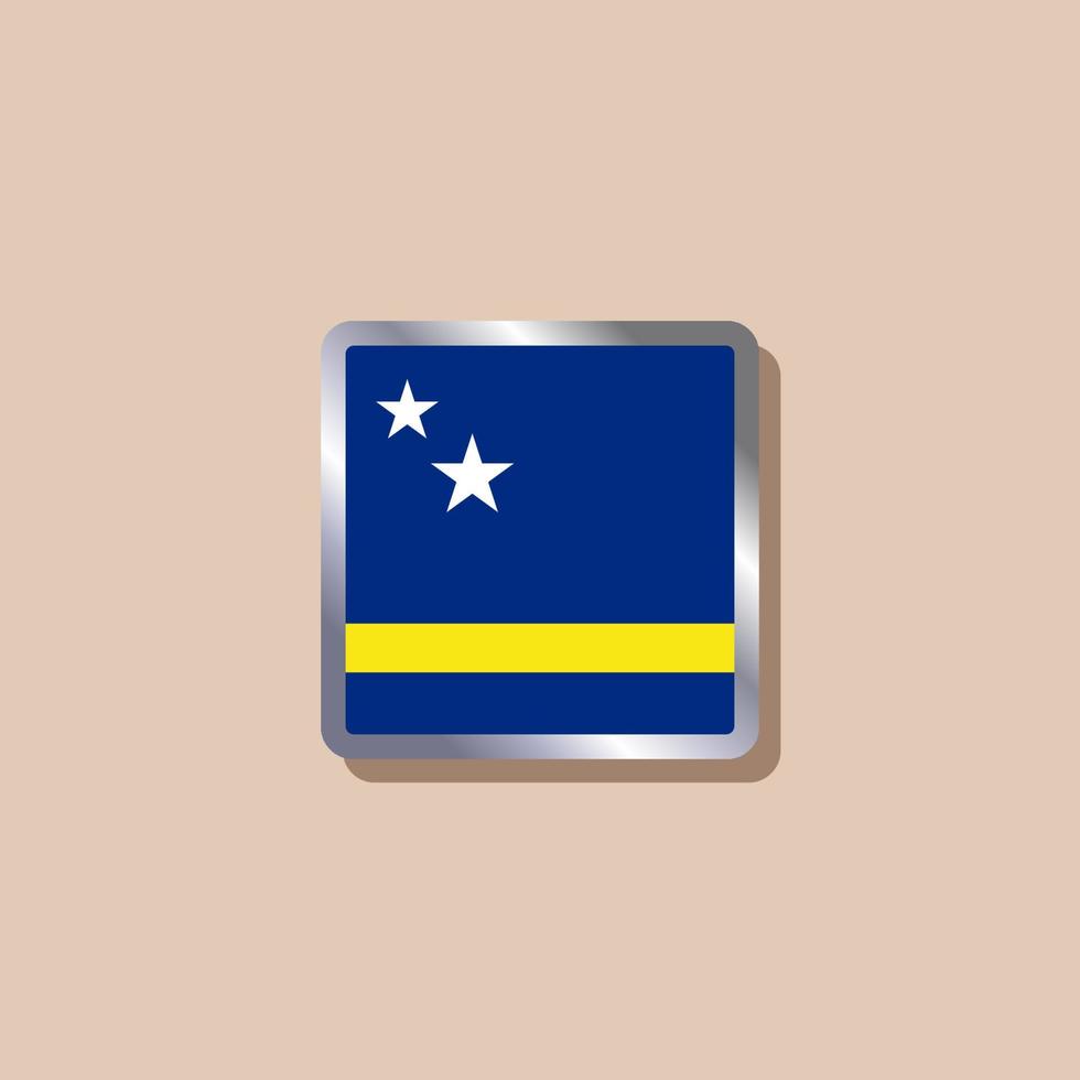 Illustration of Curacao flag Template vector