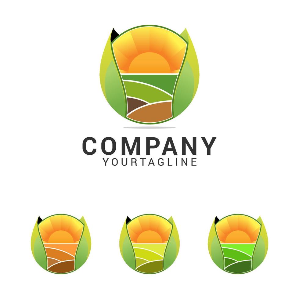 Modern Nature Logo Design Template vector