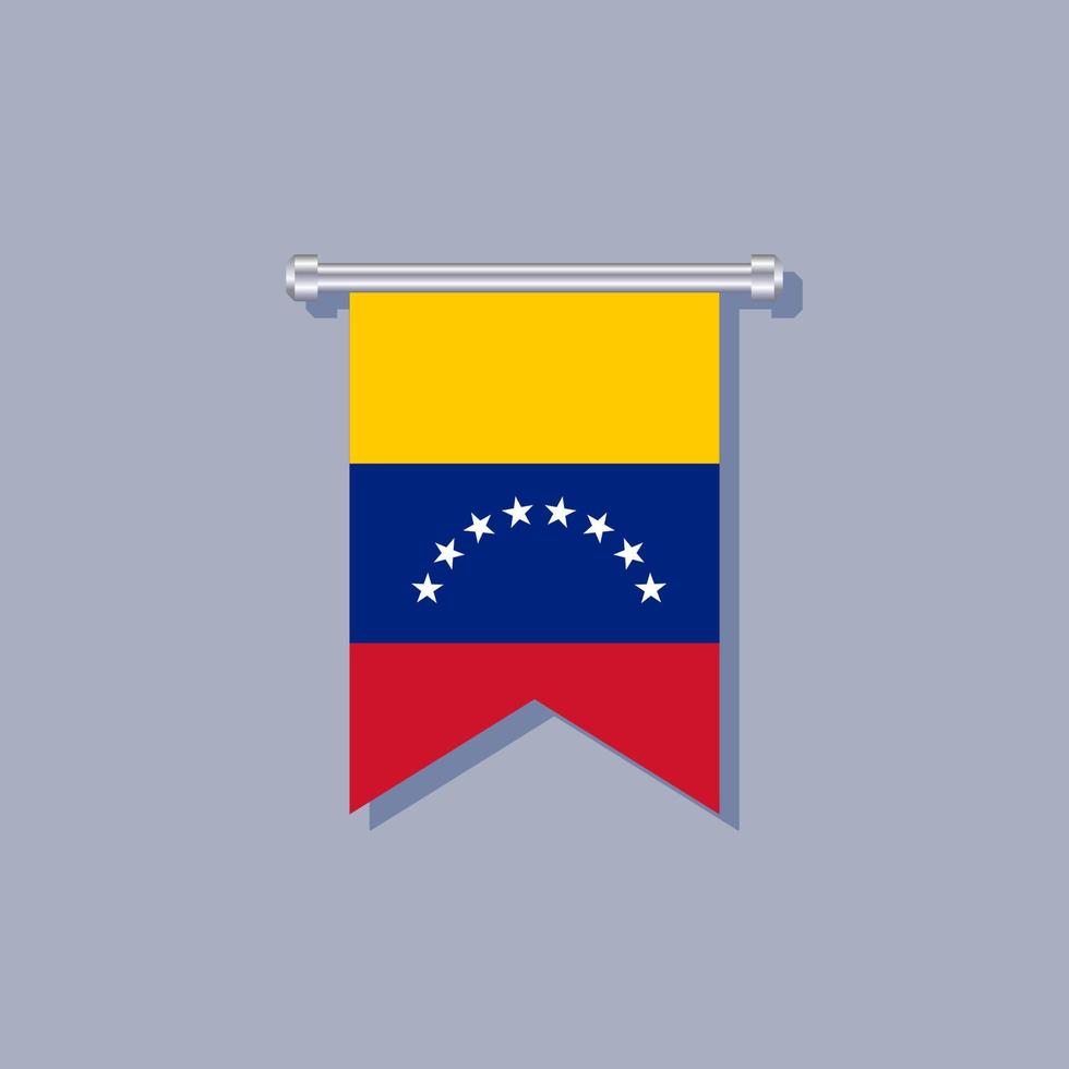 ilustración de la plantilla de la bandera de venezuela vector