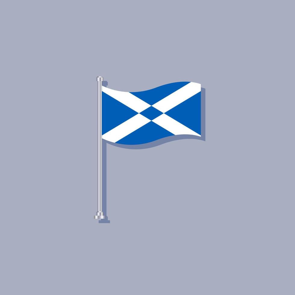 ilustración de plantilla de bandera de escocia vector