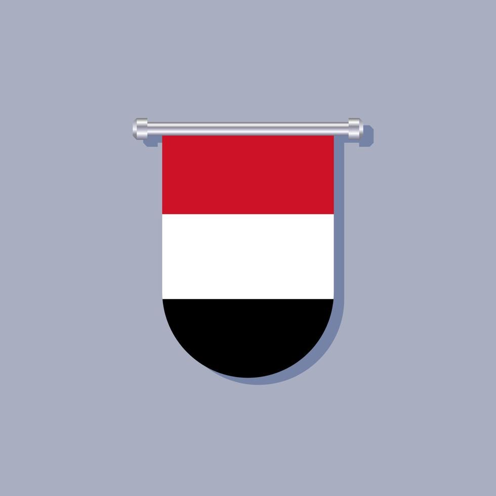 Illustration of Yemen flag Template vector