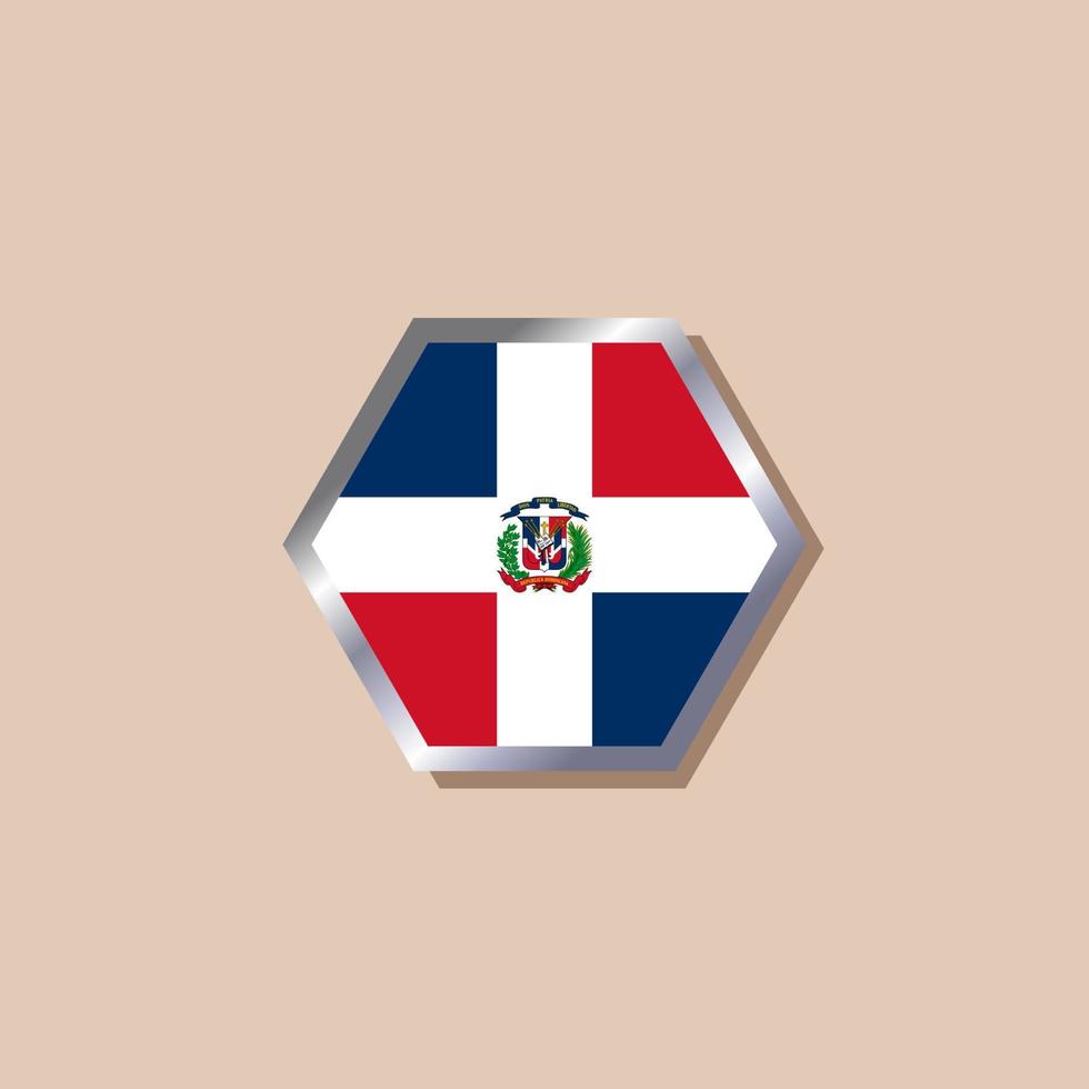 Illustration of Dominican Republic flag Template vector