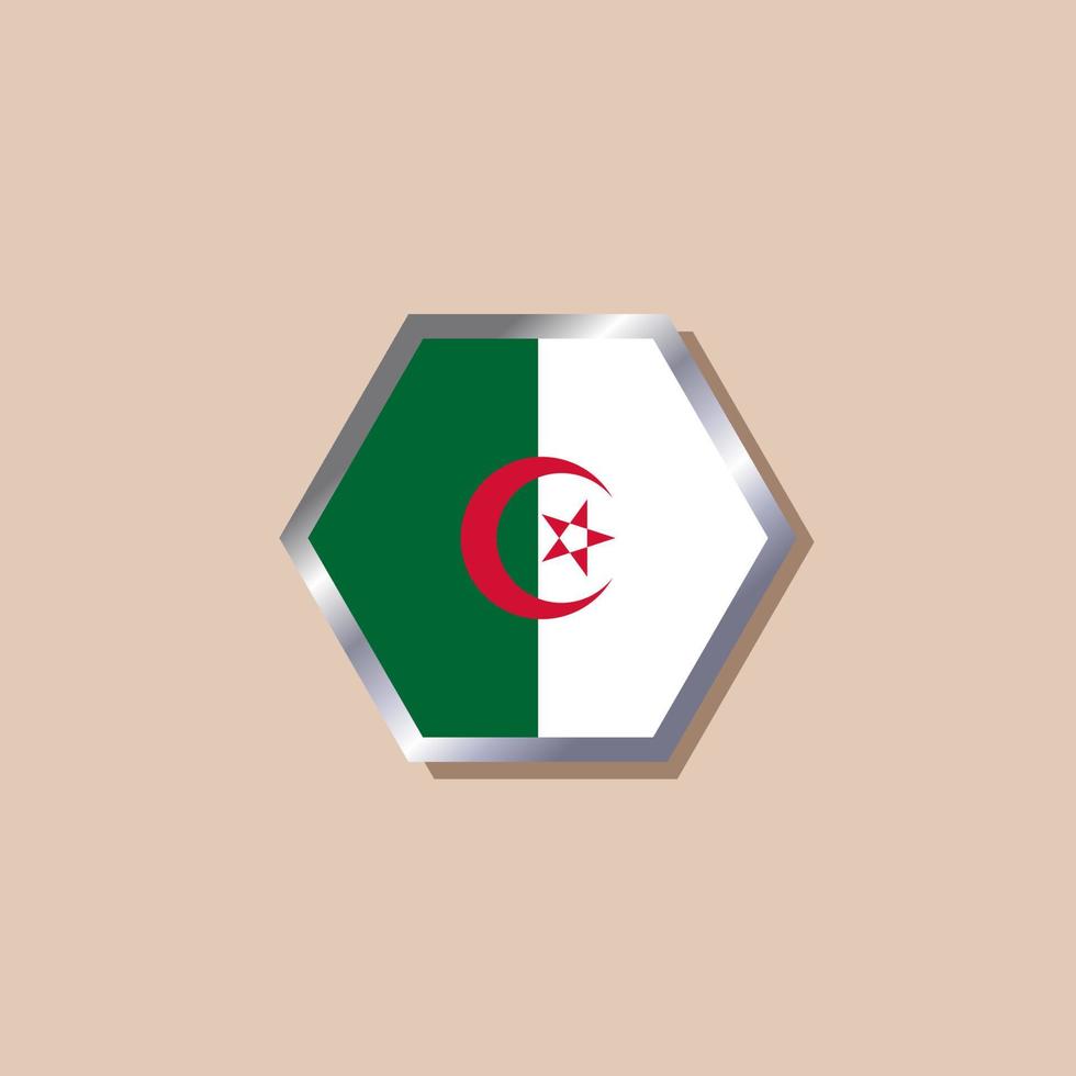 Illustration of Algeria flag Template vector