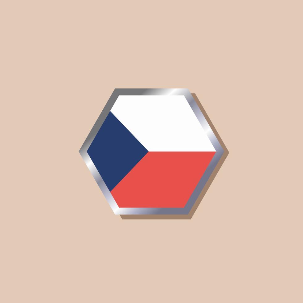 Illustration of Czech Republic flag Template vector