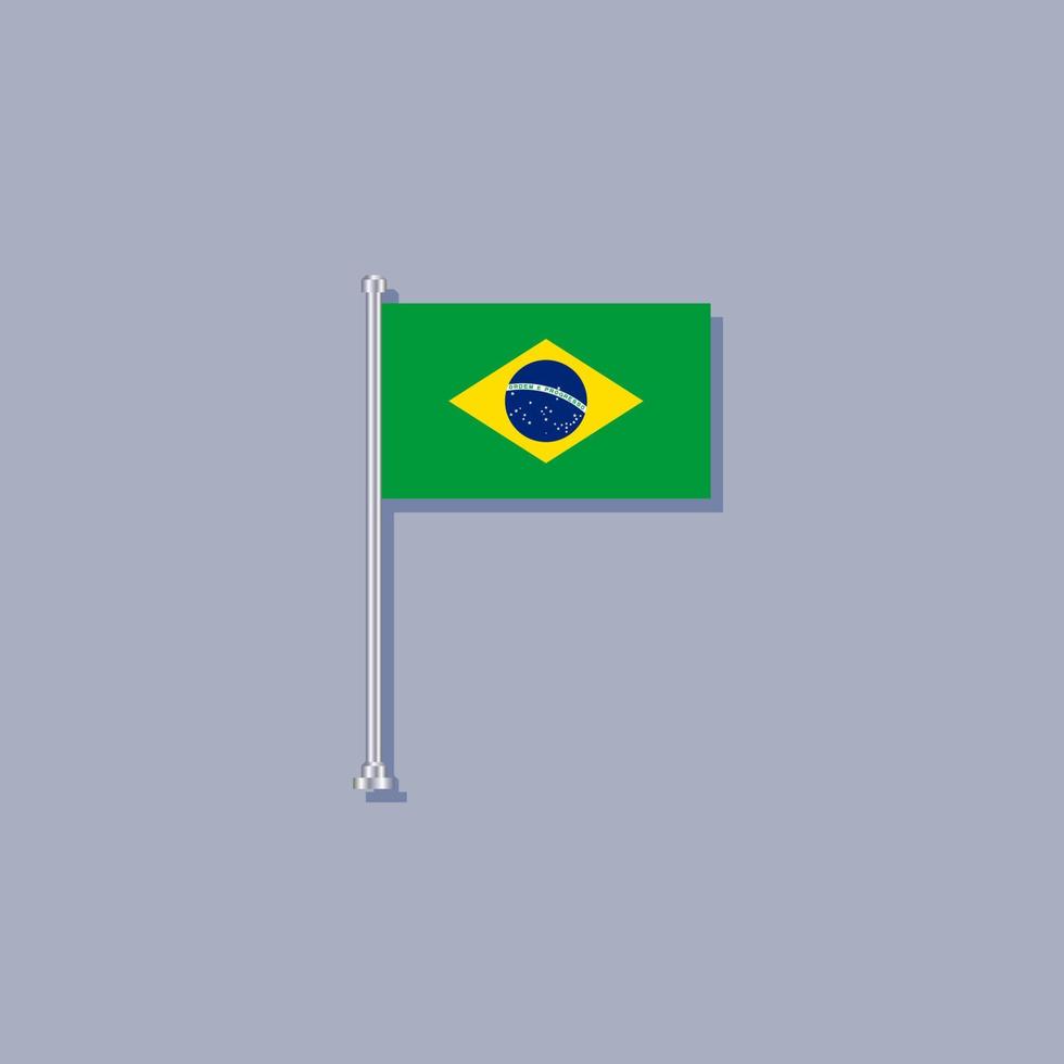 ilustración de plantilla de bandera de brasil vector